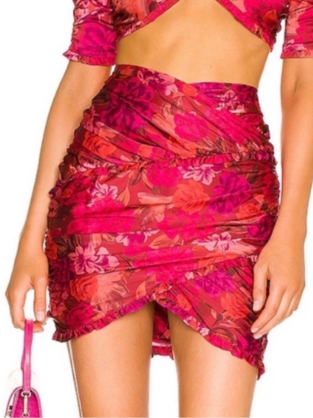 For Love & Lemons Alia Ruffled Mini Skirt Size M